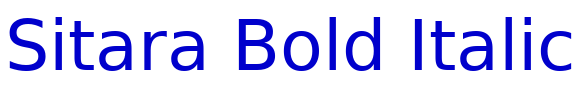 Sitara Bold Italic 字体